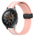 22mm Folding Magnetic Clasp Silicone Watch Band, For Samsung Galaxy Watch3 45mm, For Samsung Galaxy Watch 46mm, For Samsung Gear S3 Classic, For Samsung Gear S3 Frontier