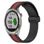 20mm Folding Magnetic Clasp Silicone Watch Band, For Garmin Vivomove Sport, For Garmin Venu 2 Plus, For Garmin Approach S40, For Garmin Forerunner 158
