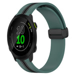 20mm Folding Magnetic Clasp Silicone Watch Band, For Garmin Vivomove Sport, For Garmin Venu 2 Plus, For Garmin Approach S40, For Garmin Forerunner 158