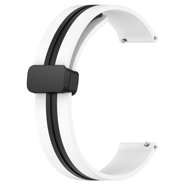 20mm Folding Magnetic Clasp Silicone Watch Band, For Garmin Forerunner 55, For Garmin Venu, For Garmin Venu SQ, For Garminmove Luxe