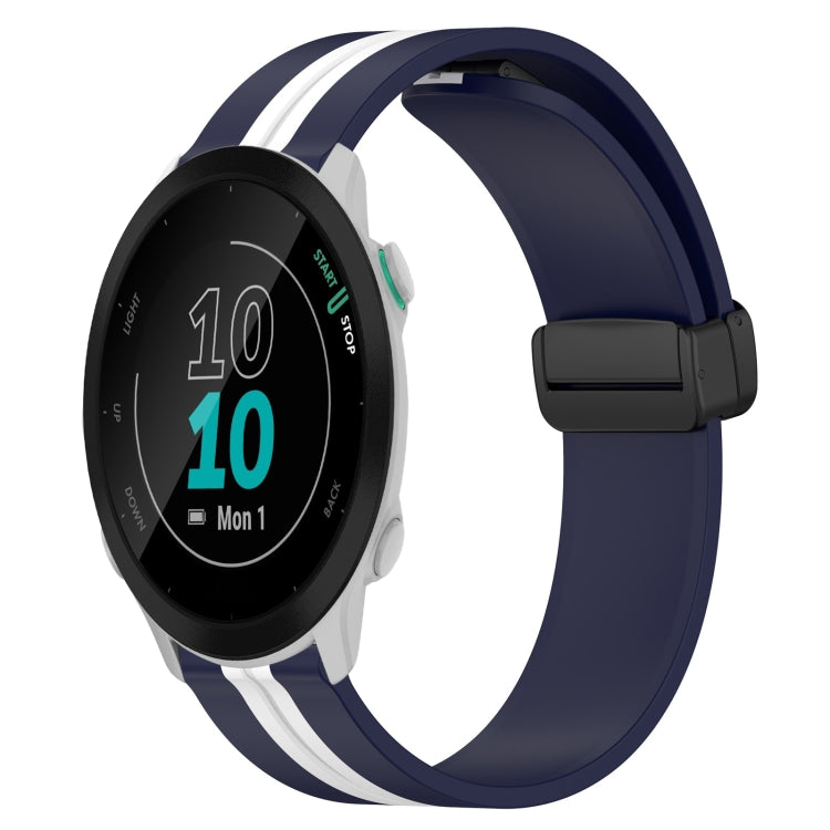 20mm Folding Magnetic Clasp Silicone Watch Band, For Garmin Forerunner 55, For Garmin Venu, For Garmin Venu SQ, For Garminmove Luxe