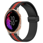 20mm Folding Magnetic Clasp Silicone Watch Band, For Garmin Forerunner 55, For Garmin Venu, For Garmin Venu SQ, For Garminmove Luxe