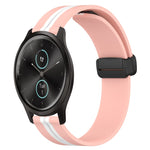 20mm Folding Magnetic Clasp Silicone Watch Band, For Garmin Garminmove Style, For Garmin Forerunner 645 Music, For Garmin Forerunner Sq2, For Garmin Forerunner Sq2 Music