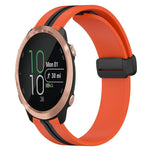 20mm Folding Magnetic Clasp Silicone Watch Band, For Garmin Garminmove Style, For Garmin Forerunner 645 Music, For Garmin Forerunner Sq2, For Garmin Forerunner Sq2 Music