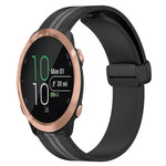 20mm Folding Magnetic Clasp Silicone Watch Band, For Garmin Garminmove Style, For Garmin Forerunner 645 Music, For Garmin Forerunner Sq2, For Garmin Forerunner Sq2 Music