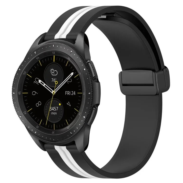 20mm Folding Magnetic Clasp Silicone Watch Band, For Samsung Galaxy Watch Active 2 40mm, For Samsung Galaxy Watch Active 2 44mm, For Samsung Galaxy Watch 42mm