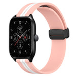 20mm Folding Magnetic Clasp Silicone Watch Band, For Amazfit GTS 4, For Amazfit GTS 3, For Amazfit GTS 2 Mini, For Amazfit GTS 2