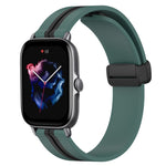 20mm Folding Magnetic Clasp Silicone Watch Band, For Amazfit GTS 4, For Amazfit GTS 3, For Amazfit GTS 2 Mini, For Amazfit GTS 2