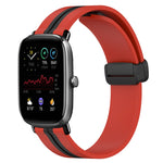 20mm Folding Magnetic Clasp Silicone Watch Band, For Amazfit GTS 4, For Amazfit GTS 3, For Amazfit GTS 2 Mini, For Amazfit GTS 2