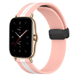 20mm Folding Magnetic Clasp Silicone Watch Band, For Amazfit GTS 4, For Amazfit GTS 3, For Amazfit GTS 2 Mini, For Amazfit GTS 2