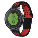 Two-Color Punched Breathable Silicone Watch Band, For Garmin Approach S6