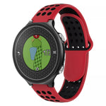 Two-Color Punched Breathable Silicone Watch Band, For Garmin Approach S6