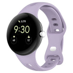 Water Drop Slimming Butterfly Button Solid Silicone Band, For Google Pixel Watch 4 / 3 / 2 / 1 41mm