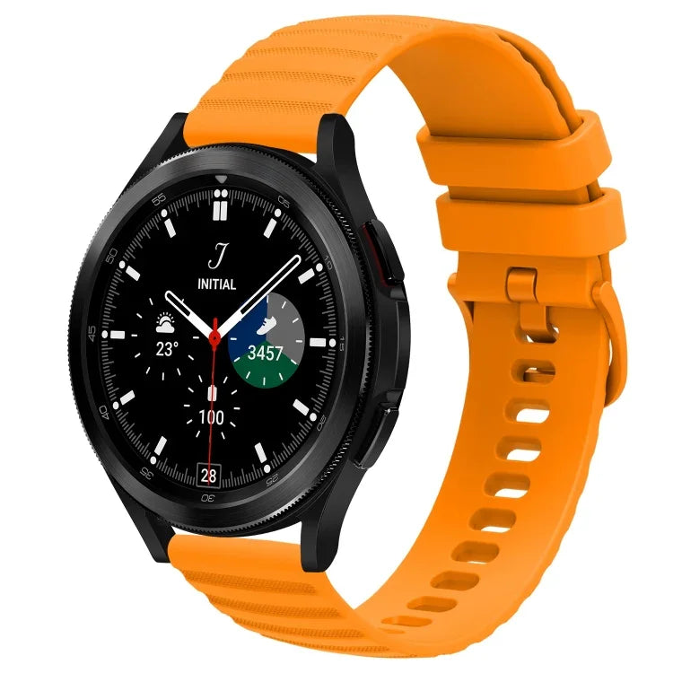 20mm Wavy Dot Pattern Solid Color Silicone Watch Band, For Samsung  Galaxy Watch 4 Classic 42mm, For Samsung  Galaxy Watch 4 Classic 46mm, For Samsung Galaxy Watch Active 2 40mm, For Samsung Galaxy Watch Active 2 44mm