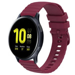 20mm Wavy Dot Pattern Solid Color Silicone Watch Band, For Samsung  Galaxy Watch 4 Classic 42mm, For Samsung  Galaxy Watch 4 Classic 46mm, For Samsung Galaxy Watch Active 2 40mm, For Samsung Galaxy Watch Active 2 44mm