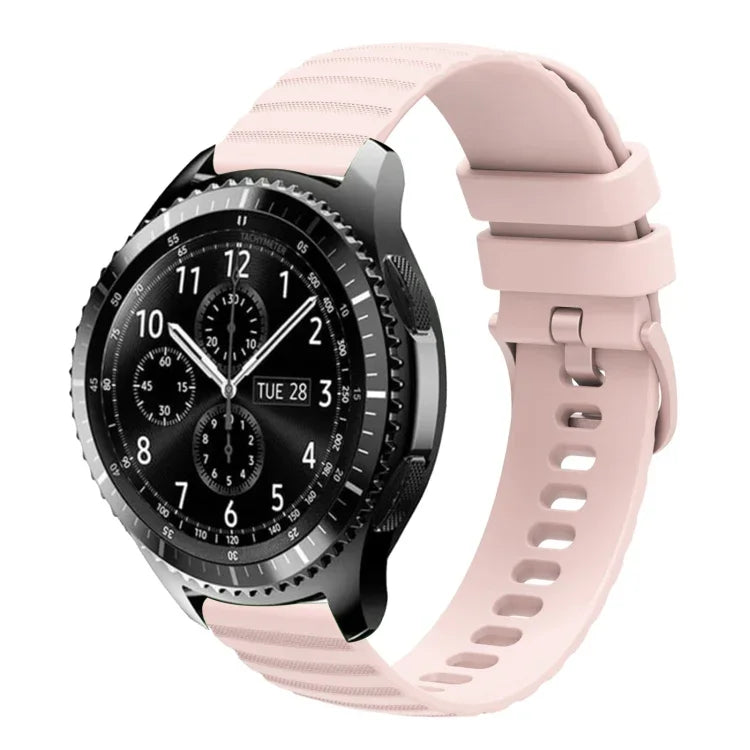22mm Wavy Dot Pattern Solid Color Silicone Watch Band, For Samsung Galaxy Watch3 45mm, For Samsung Galaxy Watch 46mm, For Samsung Gear S3 Classic, For Samsung Gear S3 Frontier