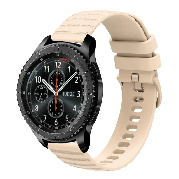 22mm Wavy Dot Pattern Solid Color Silicone Watch Band, For Samsung Galaxy Watch3 45mm, For Samsung Galaxy Watch 46mm, For Samsung Gear S3 Classic, For Samsung Gear S3 Frontier
