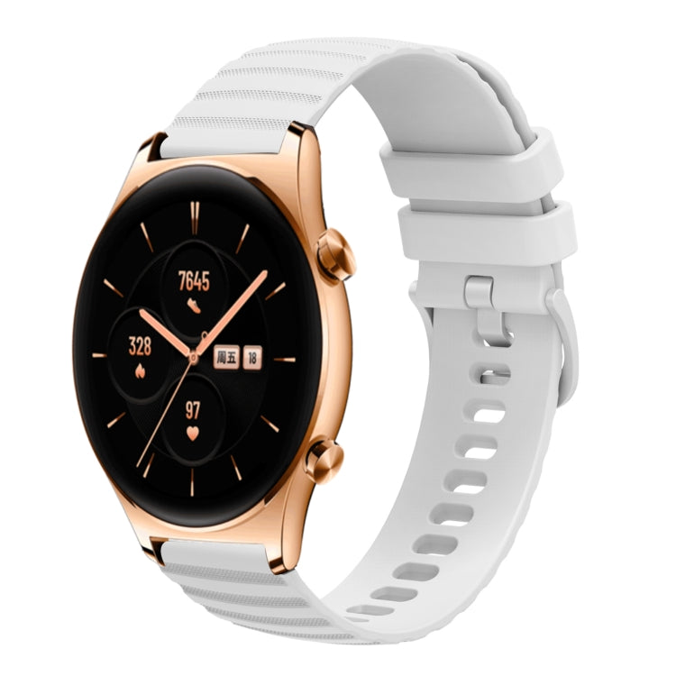 22mm Wavy Dot Pattern Solid Color Silicone Watch Band, For Honor Watch GS 3, For Honor Watch GS Pro, For Honor Magic Watch 2 46mm, For Honor Watch Dream
