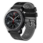 22mm Perforated Two-Color Silicone Watch Band, For Samsung Galaxy Watch3 45mm, For Samsung Galaxy Watch 46mm, For Samsung Gear S3 Classic, For Samsung Gear S3 Frontier