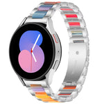 Interbead Resin Metal Watch Band, For Galaxy Watch 5 40 / 44mm, For Galaxy Watch 5 Pro 45mm, For Galaxy Watch 4 40 / 44mm