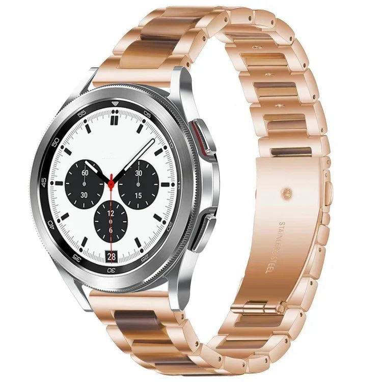 Interbead Resin Metal Watch Band, For Galaxy Watch 4 Classic 42 / 46mm