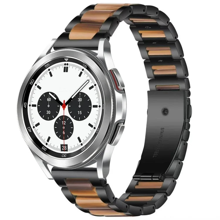 Interbead Resin Metal Watch Band, For Galaxy Watch 4 Classic 42 / 46mm