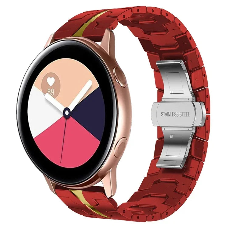 Armor Stainless Steel Metal Watch Band, For Samsung Galaxy watch 42mm, For Samsung Galaxy Watch3 41mm, For Samsung Galaxy Gear Sport, For Samsung Galaxy Watch Active, For Samsung Galaxy Watch5 / Watch5 Pro, For Samsung Galaxy Watch4 / Watch4 Classic