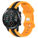 20mm Butterfly Buckle Two-Color Silicone Watch Band, For Honor Magic Watch 2 46mm