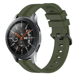 22mm Concave Striped Slicone Watch Band, For Samsung Galaxy Watch3 45mm, For Samsung Galaxy Watch 46mm, For Samsung Gear S3 Classic, For Samsung Gear S3 Frontier