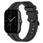 20mm Concave Striped Slicone Watch Band, For Amazfit GTS 4, For Amazfit GTS 3, For Amazfit GTS 2E, For Amazfit GTS 2 Mini