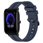 20mm Concave Striped Slicone Watch Band, For Amazfit Pop