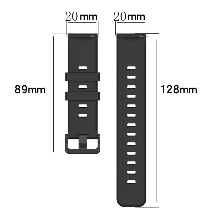 20mm Concave Striped Slicone Watch Band, For Amazfit Pop