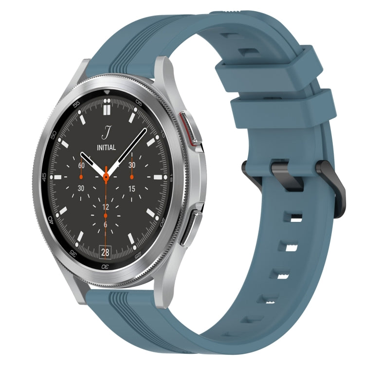 20mm Concave Striped Slicone Watch Band, For Samsung Galaxy Watch4 44mm, For Samsung Galaxy Watch4 40mm, For Samsung  Galaxy Watch 4 Classic 42mm, For Samsung  Galaxy Watch 4 Classic 46mm