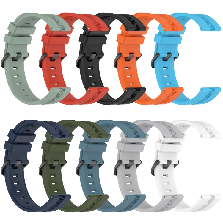 20mm Concave Striped Slicone Watch Band, For Samsung Galaxy Watch Active 2 40mm, For Samsung Galaxy Watch Active 2 44mm, For Samsung Galaxy Watch 42mm, For Samsung Galaxy Watch 6 44mm