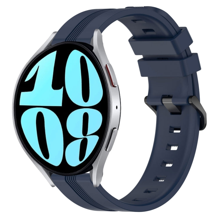 20mm Concave Striped Slicone Watch Band, For Samsung Galaxy Watch Active 2 40mm, For Samsung Galaxy Watch Active 2 44mm, For Samsung Galaxy Watch 42mm, For Samsung Galaxy Watch 6 44mm