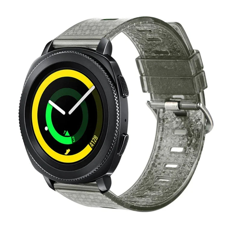 20mm Transparent Shiny Diamond TPU Watch Band, For Samsung Galaxy Watch 3 41mm, For Samsung Galaxy Watch 42mm, For Samsung Galaxy Watch5 40mm / 44mm, For Samsung Galaxy Watch5 Pro, For Samsung Galaxy Watch4 / Watch4 Classic, For Samsung Galaxy Watch3 4...