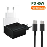 M135 45W USB-C / Type-C Port Fast Charger with 5A Type-C to Type-C Cable, EU Plug, EU Plug + Type-C Cable