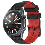 22mm Football Pattern Two-Color Silicone Watch Band, For Samsung Galaxy Watch3 45mm, For Samsung Galaxy Watch 46mm, For Samsung Gear S3 Classic, For Samsung Gear S3 Frontier