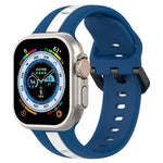 Two-Color Loop Buckle Silicone Watch Band, For Apple Watch Ultra 49mm, For Apple Watch Series 8&7 45mm, For Apple Watch Series 8&7 41mm