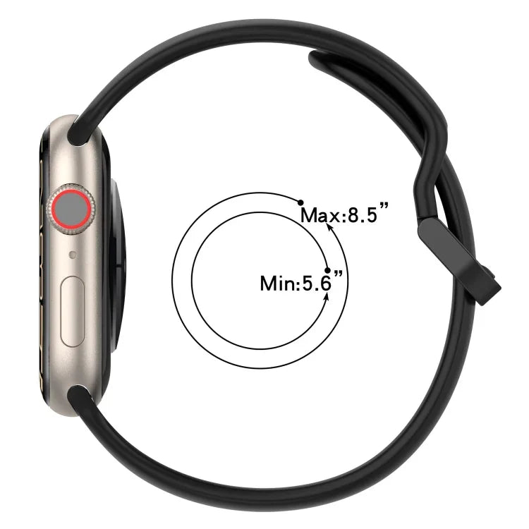 Two-Color Loop Buckle Silicone Watch Band, For Apple Watch Ultra 49mm, For Apple Watch Series 8&7 45mm, For Apple Watch Series 8&7 41mm