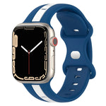 Butterfly Buckle Two-Color Silicone Watch Band, For Apple Watch Ultra 49mm, For Apple Watch Series 8&7 45mm, For Apple Watch Series 8&7 41mm