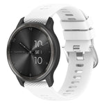 20mm Cross Textured Solid Color Silicone Watch Band, For Garmin Forerunner Sq2 Music
