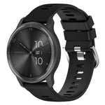 20mm Cross Textured Solid Color Silicone Watch Band, For Garmin Forerunner Sq2 Music