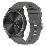 20mm Cross Textured Solid Color Silicone Watch Band, For Garmin Forerunner Sq2 Music