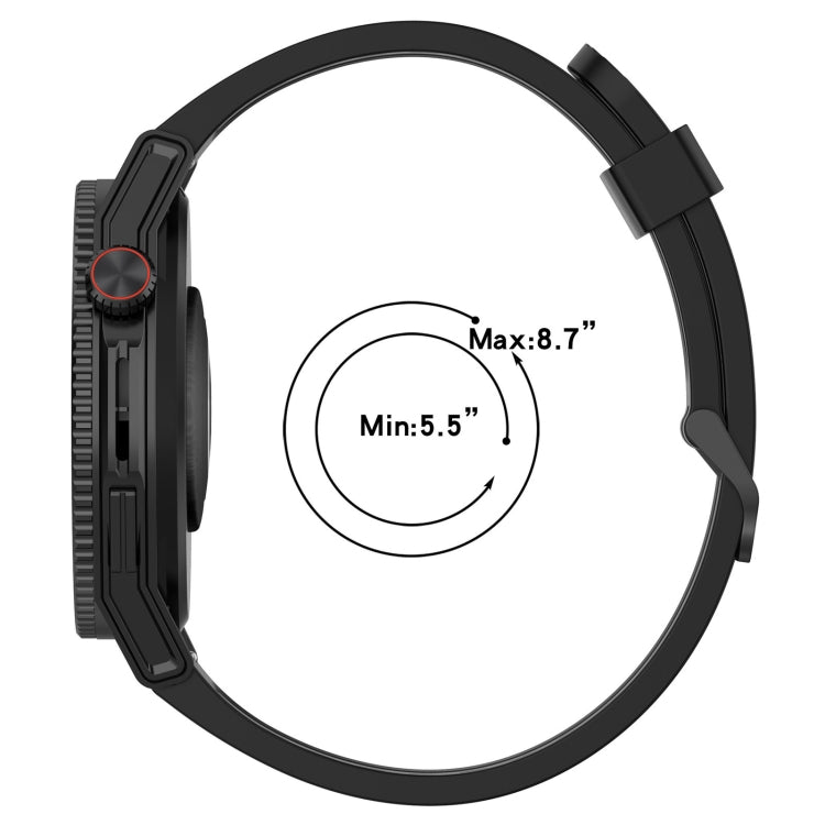 22mm Vertical Two-Color Silicone Watch Band, For Garmin Vivoactive4
