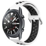 22mm Perforated Breathable Sports Silicone Watch Band, For Samsung Galaxy Watch3 45mm, For Samsung Gear S3 Classic, For Samsung Gear S3 Frontier