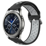 22mm Perforated Breathable Sports Silicone Watch Band, For Samsung Galaxy Watch3 45mm, For Samsung Gear S3 Classic, For Samsung Gear S3 Frontier