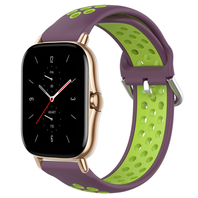 20mm Perforated Breathable Sports Silicone Watch Band, For Amazfit GTS 2 Mini, For Amazfit GTS 2, For Amazfit GTS