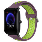 20mm Perforated Breathable Sports Silicone Watch Band, For Amazfit GTR 42MM, For Amazfit Pop Pro, For Amazfit Pop