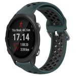20mm Perforated Breathable Sports Silicone Watch Band, For Garmin Forerunner 245, For Garmin Forerunner 245 Music, For Garmin Forerunner 645